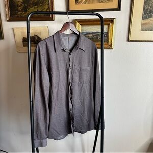 Dark Purple Gray Button-Up Shirt 🥊